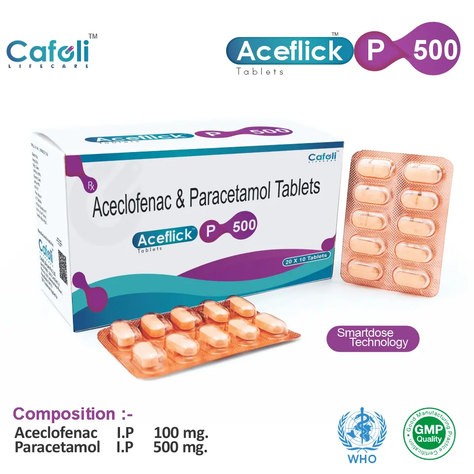 Aceclofenac and Paracetamol tablet PCD pharma franchise